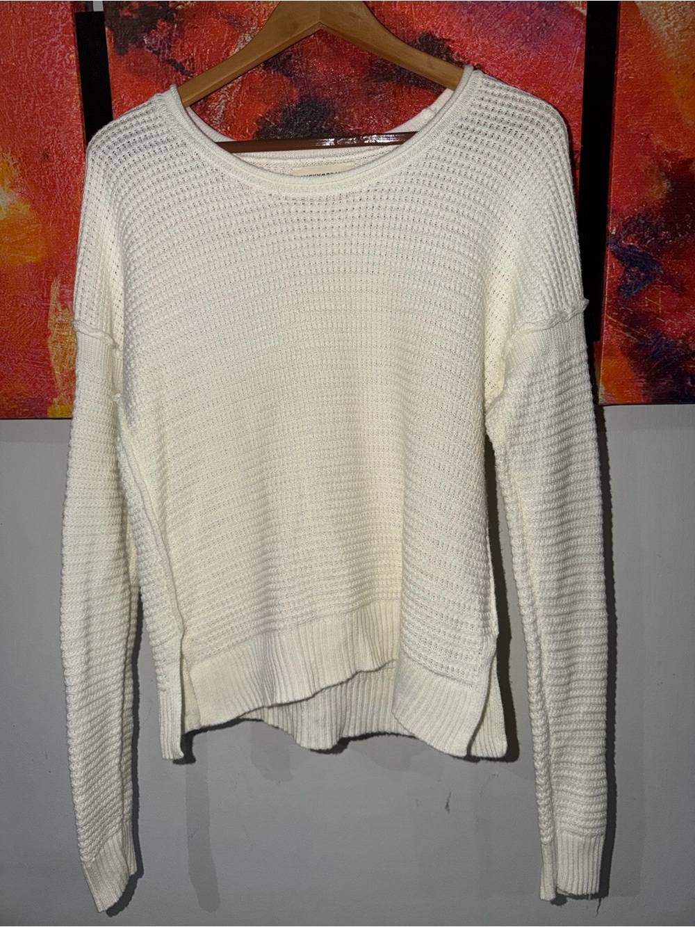Lucky Brand Cream Crewneck Knit Sweater. Size: XS